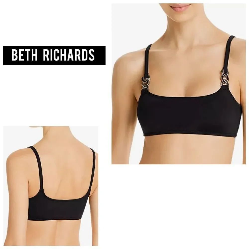 New. Beth Richards black lynx bikini top. XS. Retails $130